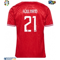 Moški Nogometni dresi Danska Morten Hjulmand #21 Domači EP 2024 Kratek Rokav